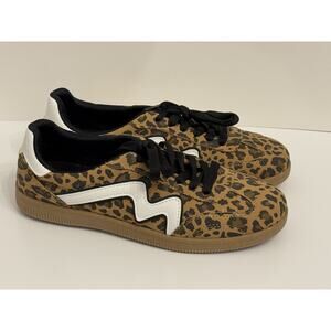 New Steve Madden Brown Leopard Print Sneakers Gum Low Profile Women's 7.5
